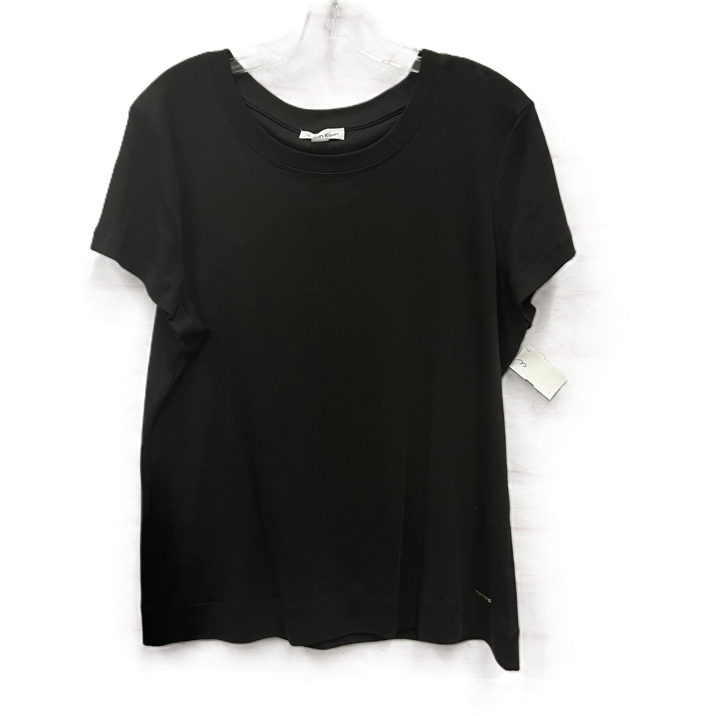 Top Short Sleeve By Calvin Klein In Black, Size: Xl