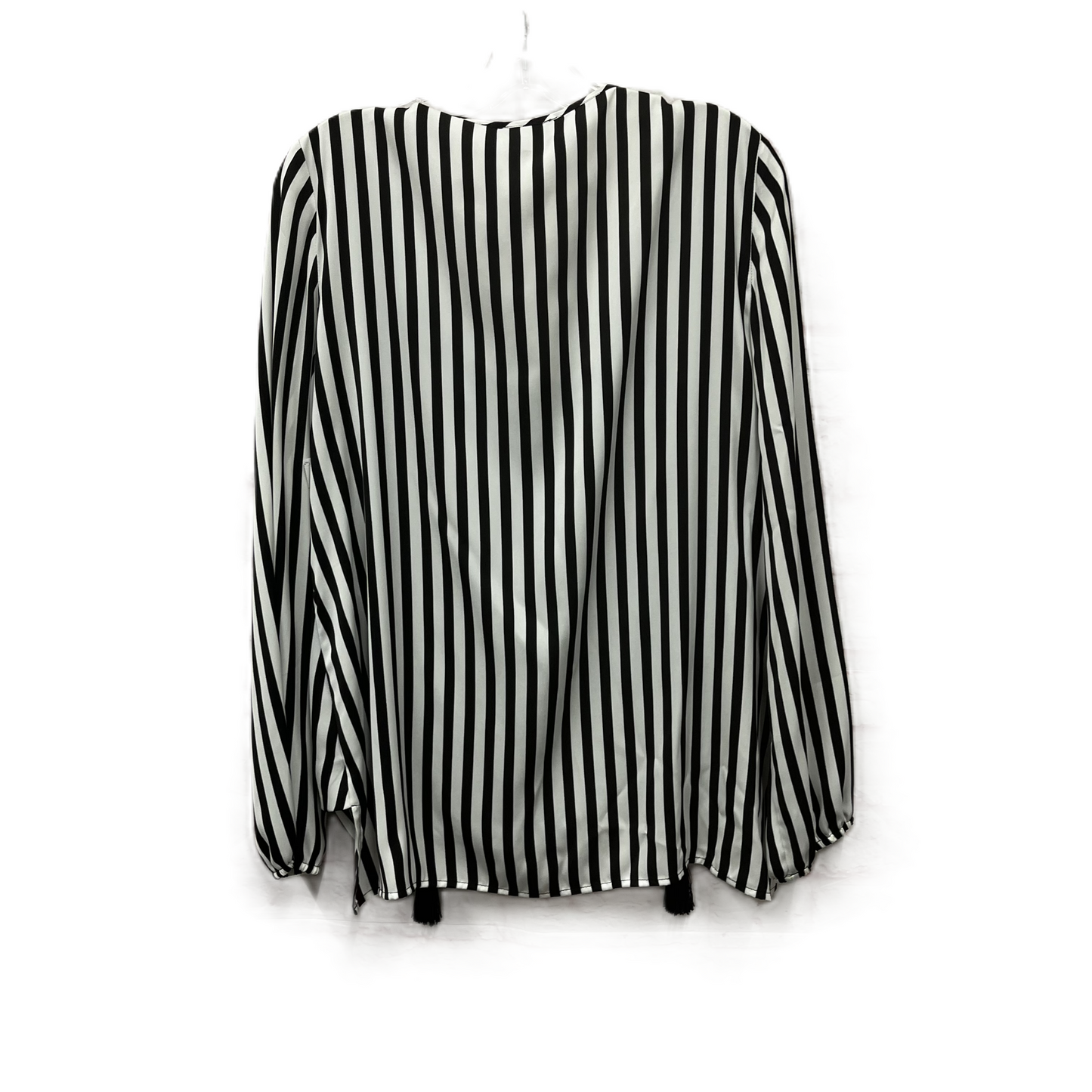 Top Long Sleeve By Jones New York In Black & White, Size: L