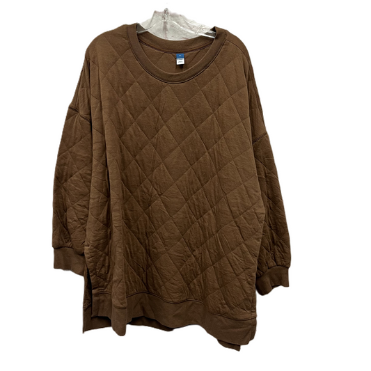 Top Long Sleeve By Old Navy In Brown, Size: 1x