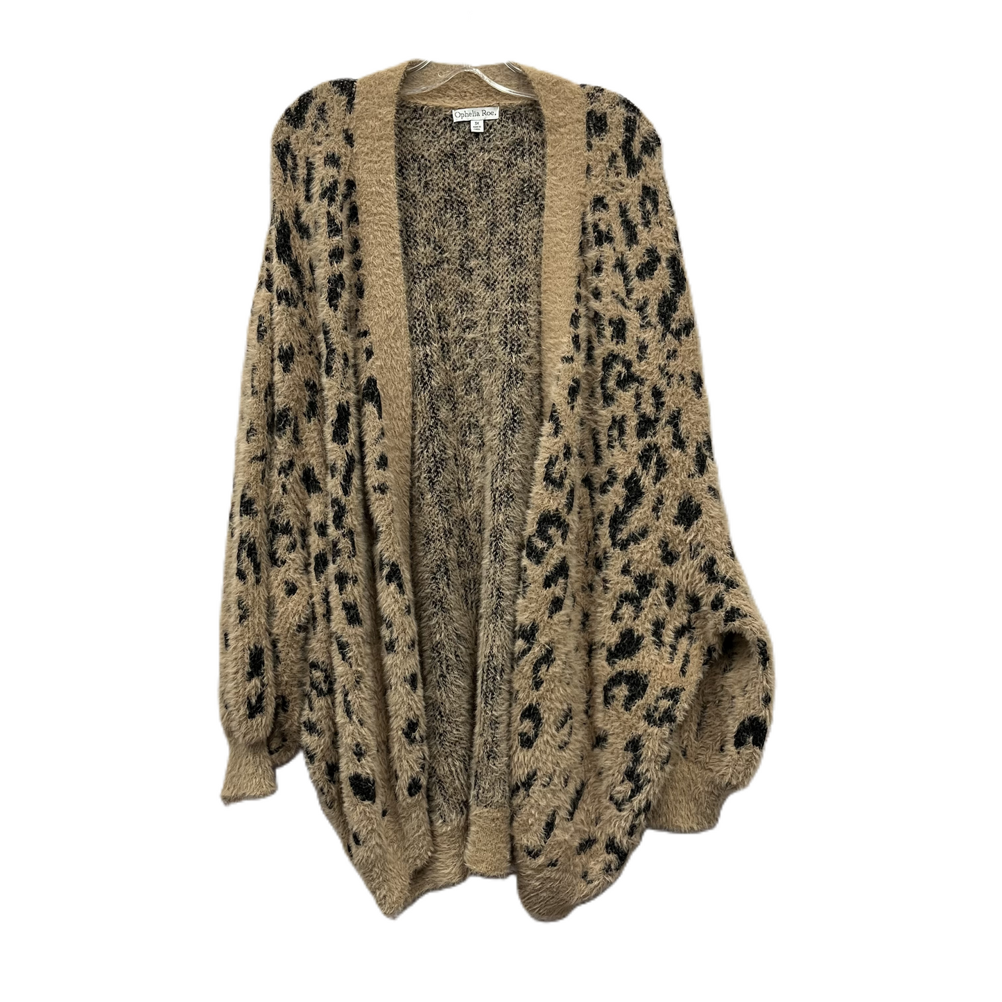 Sweater Cardigan By Ophelia Roe In Animal Print, Size: 3x