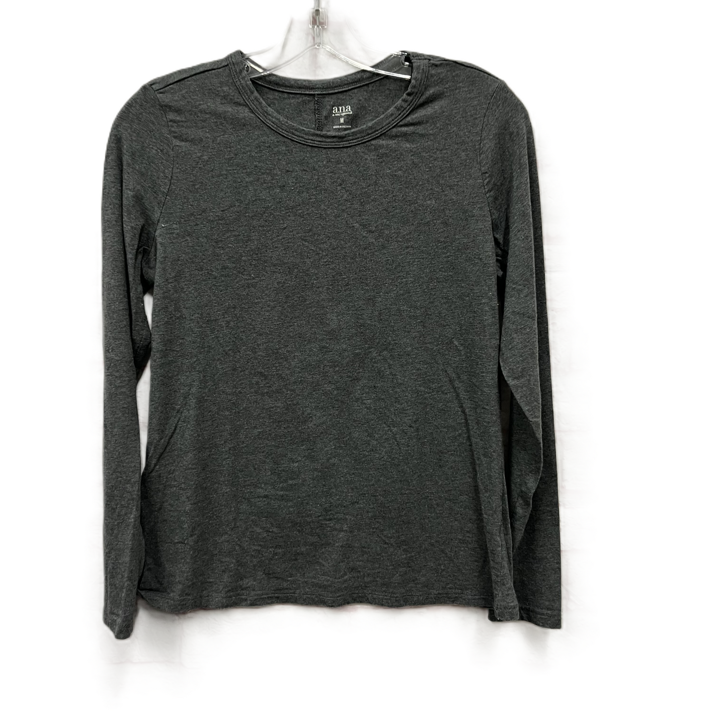 Top Long Sleeve By Ana In Grey, Size: M