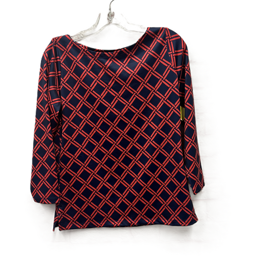 Top Long Sleeve By Vineyard Vines In Blue & Red, Size: S