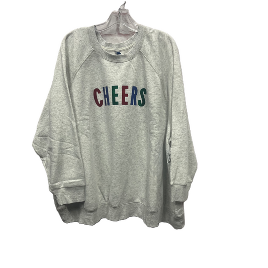 Top Long Sleeve By Old Navy In Grey, Size: 4x