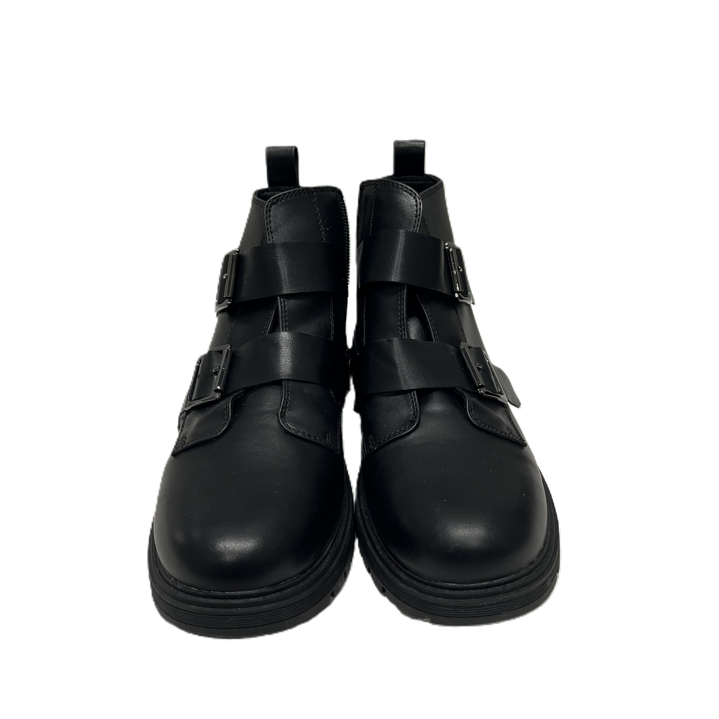 Boots Ankle Flats In Black, Size: 10