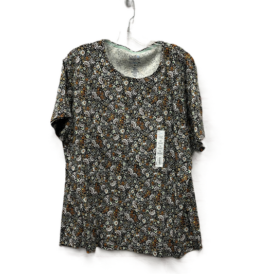 Top Short Sleeve By Croft And Barrow In Floral Print, Size: 1x