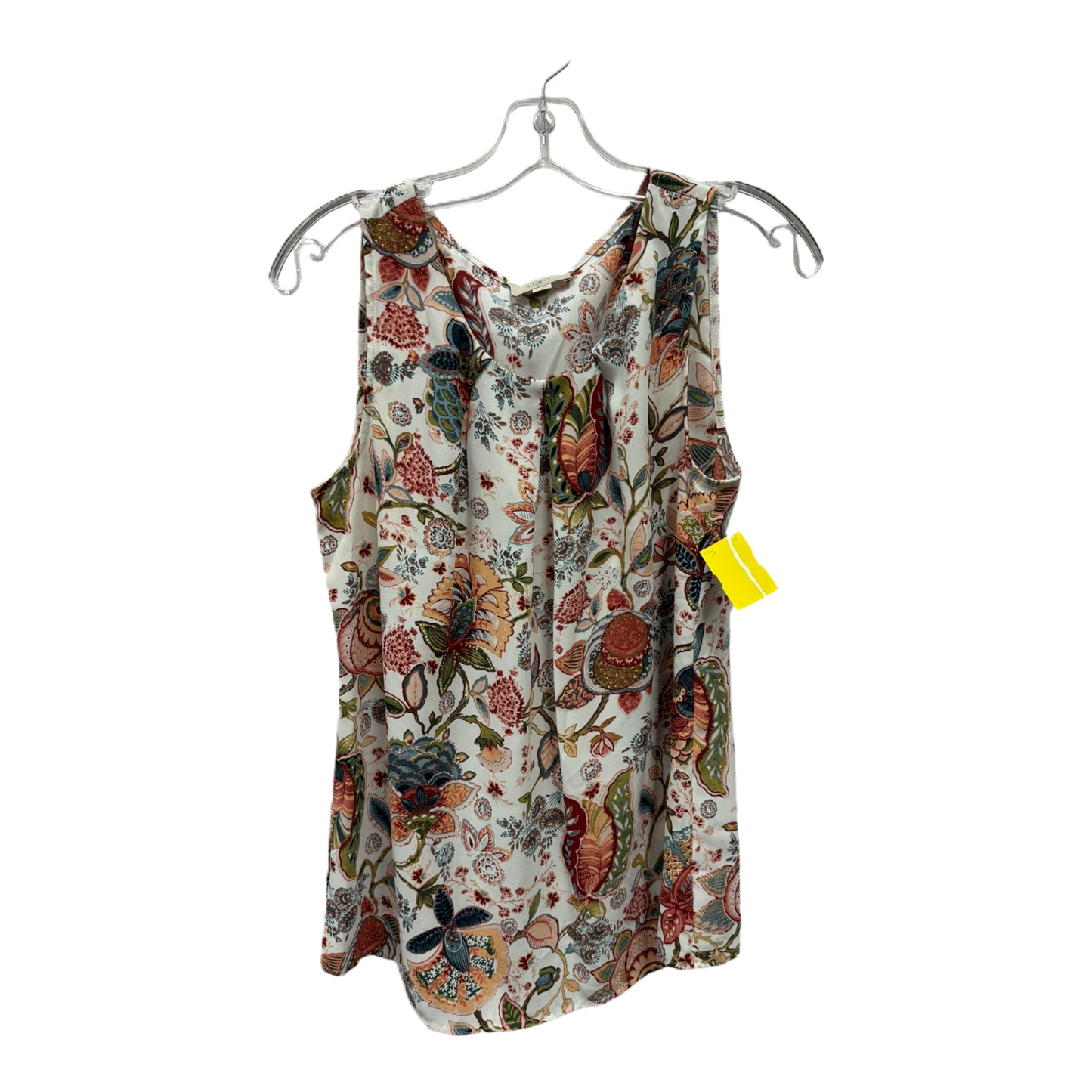 Top Sleeveless By Loft In Floral Print, Size: S