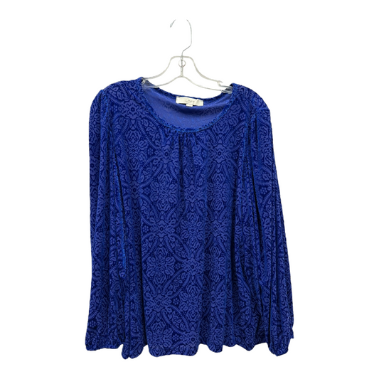 Top Long Sleeve By Loft In Blue, Size: Xl