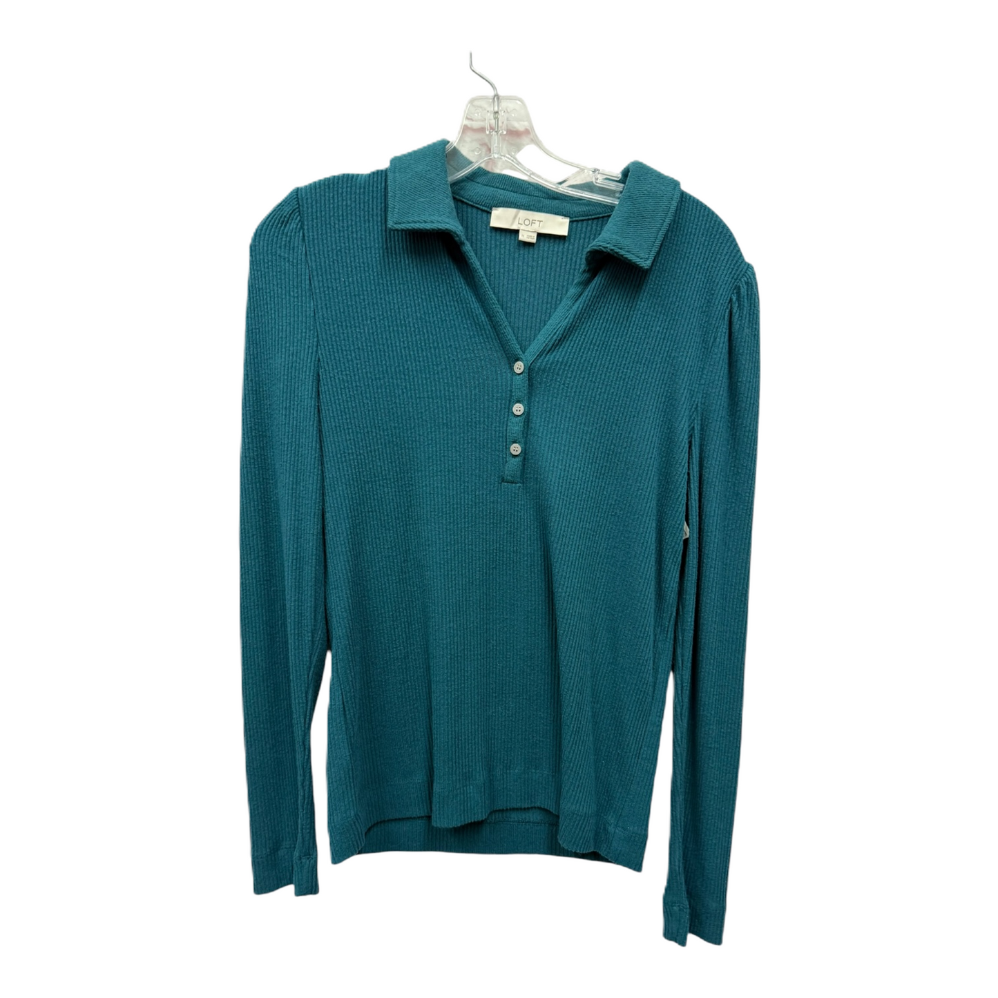 Top Long Sleeve By Loft In Green, Size: M