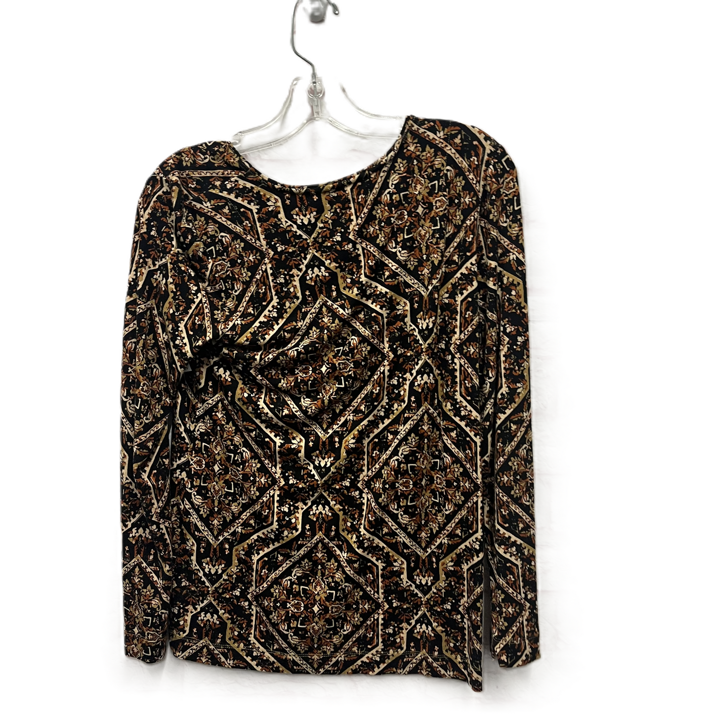 Top Long Sleeve By Chicos In Brown, Size: S