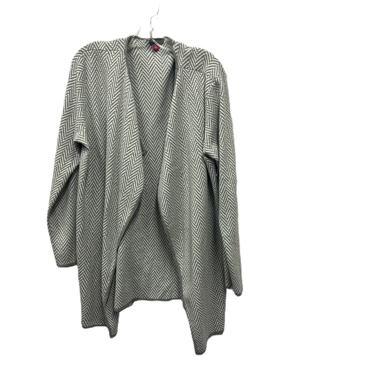 Sweater Cardigan By Vince Camuto In Grey, Size: Xl