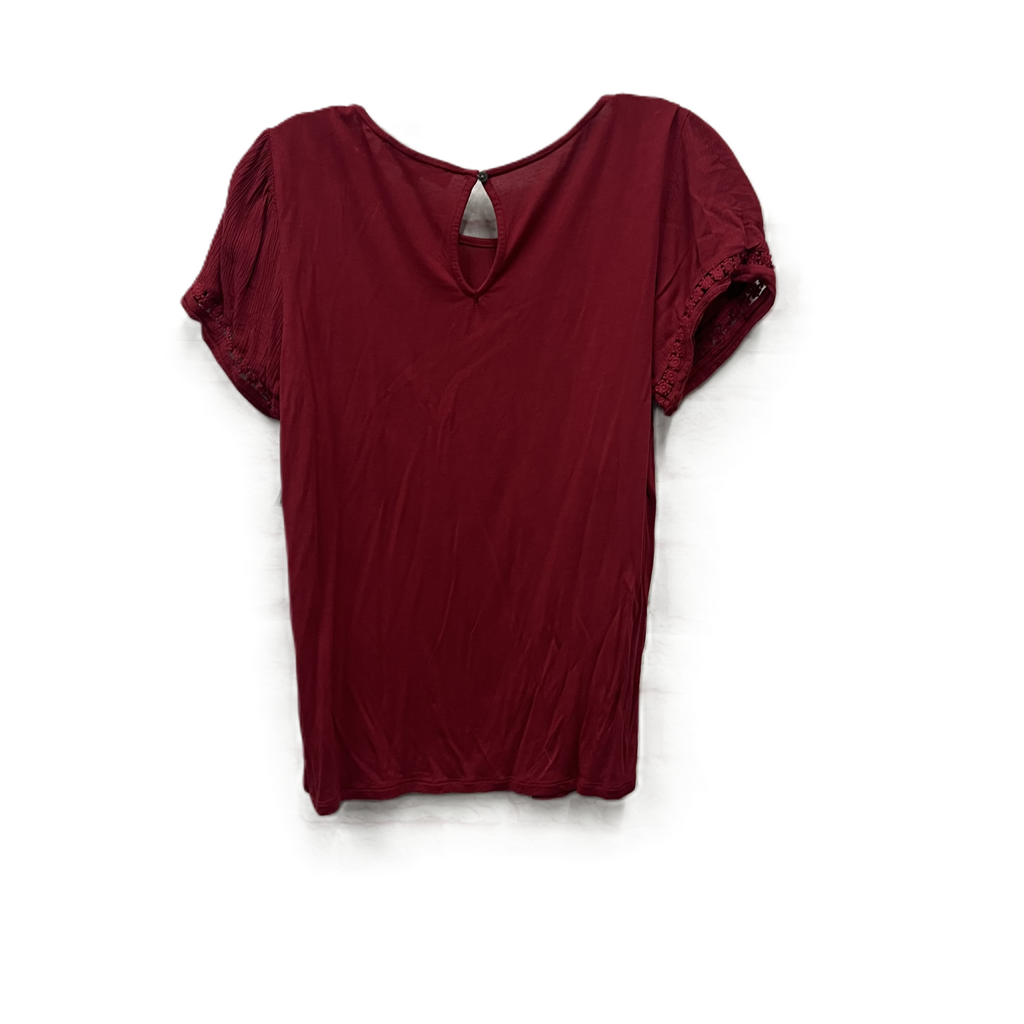 Top Short Sleeve By Loft In Red, Size: S