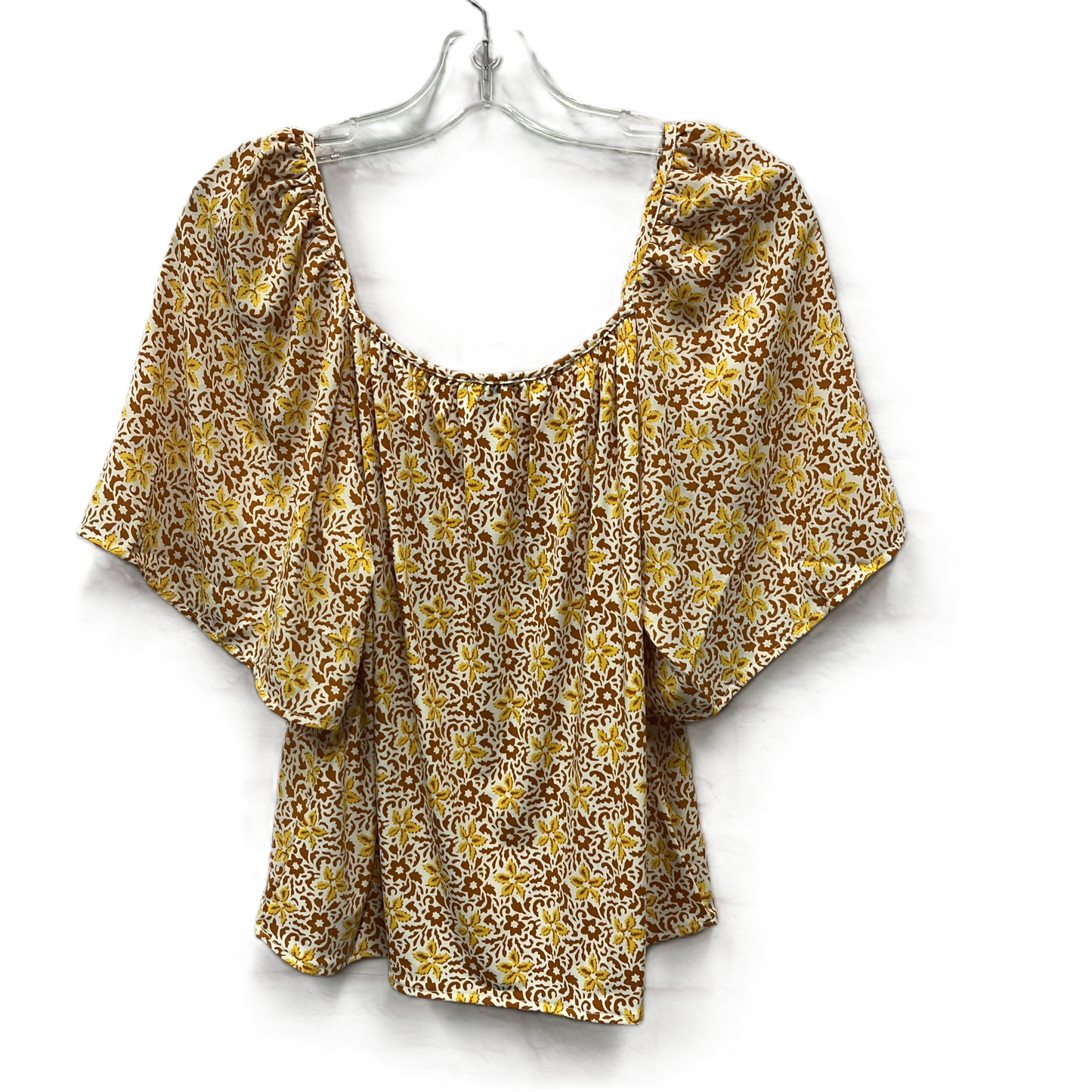 Top Short Sleeve By Ann Taylor In Yellow, Size: Xs