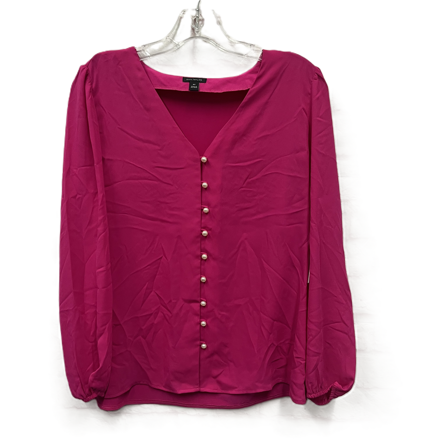 Top Long Sleeve By Ann Taylor In Pink, Size: Mp