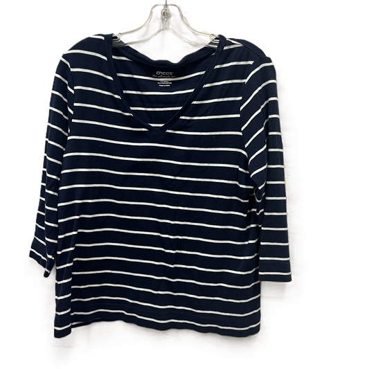 Top Long Sleeve By Chicos In Navy, Size: M