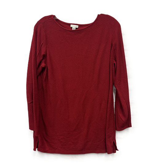 Top Long Sleeve By J. Jill In Red, Size: M