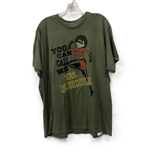 Top Short Sleeve By Disney Store In Green, Size: 2x