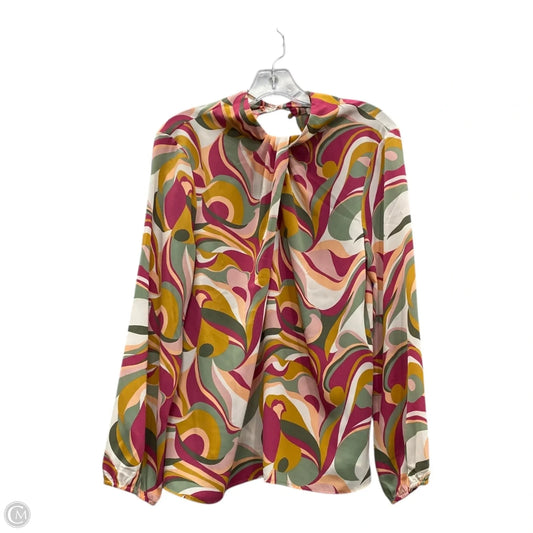 Top Long Sleeve By Pleione In Multi-colored, Size: M