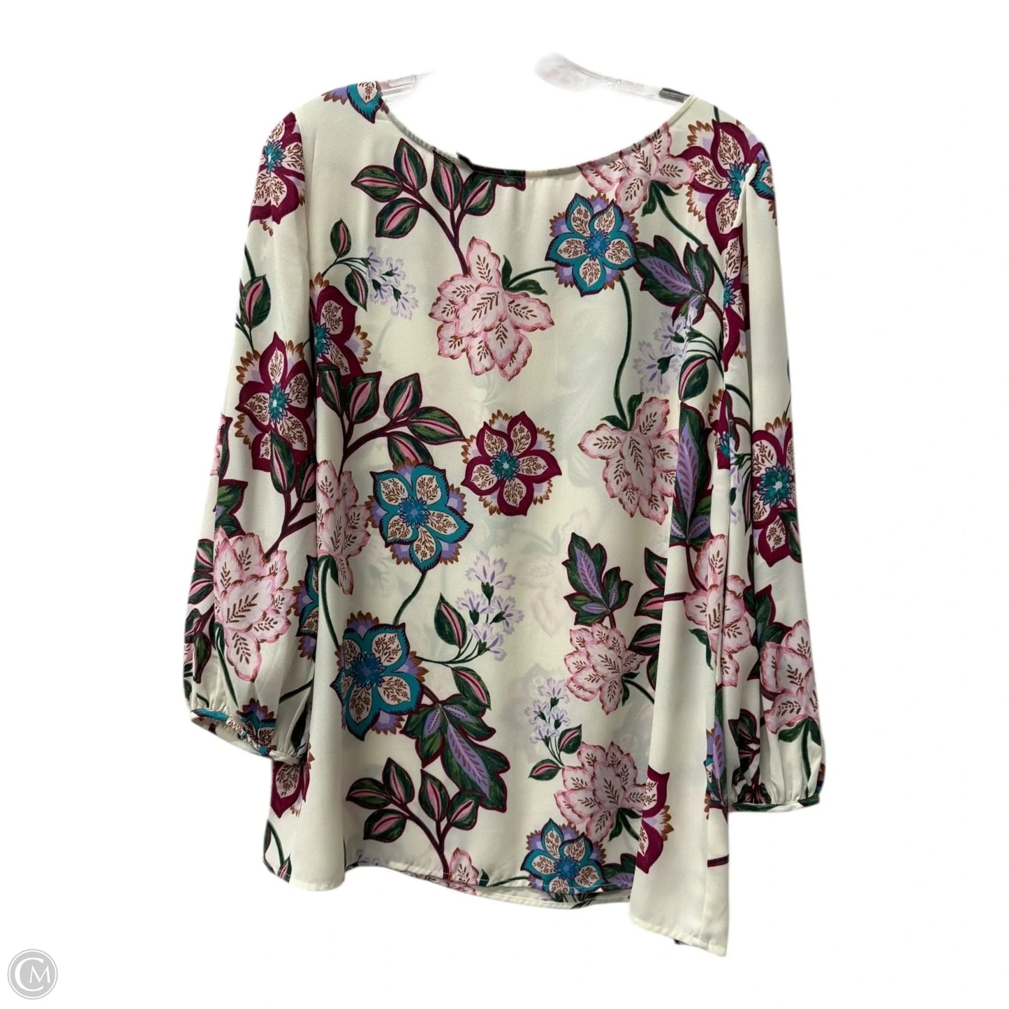 Top 3/4 Sleeve By Talbots In Purple, Size: L