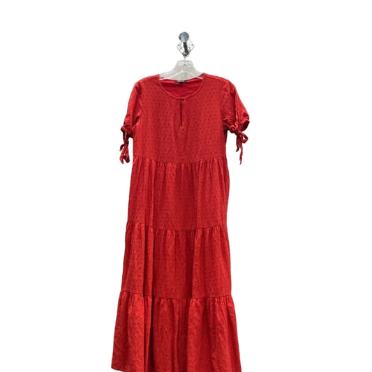 Dress Casual Midi By Madewell In Red, Size: S