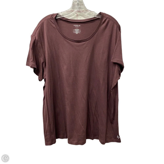 Top Short Sleeve By Torrid In Purple, Size: 1x