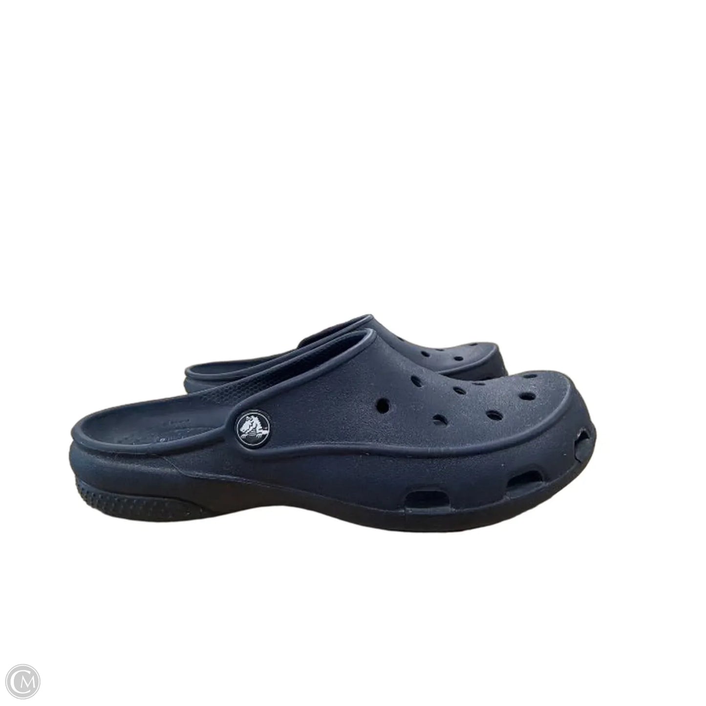 Shoes Flats By Crocs In Navy, Size: 8
