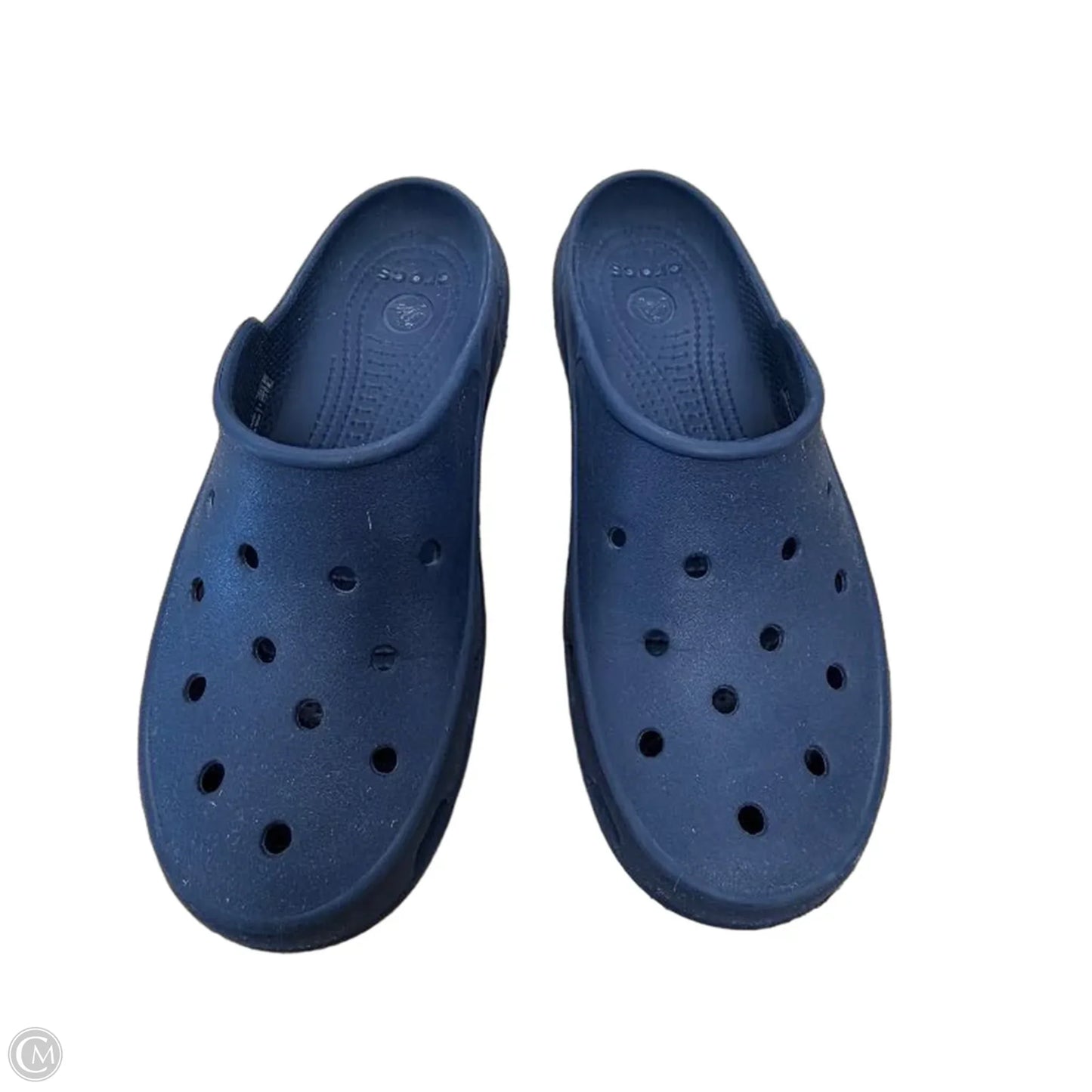 Shoes Flats By Crocs In Navy, Size: 8