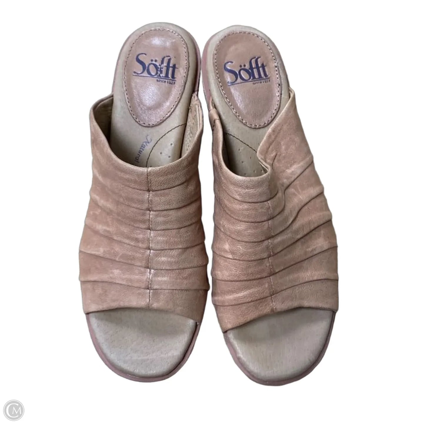 Sandals Heels Block By Sofft In Tan, Size: 8