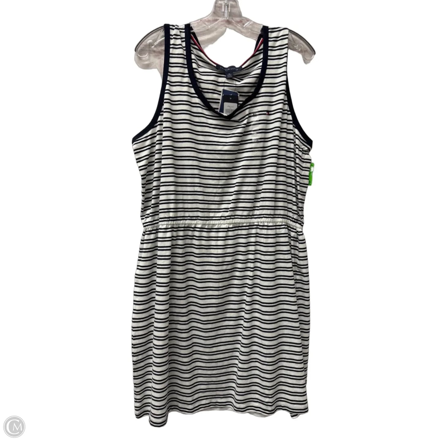 Dress Casual Midi By Tommy Hilfiger In Blue & White, Size: Xl