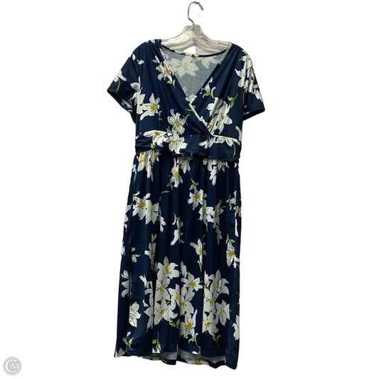 Dress Casual Midi Navy, Size: Xl