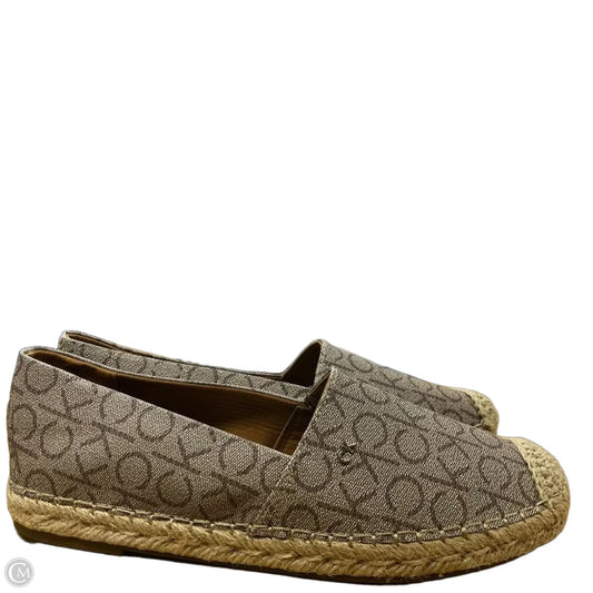 Shoes Flats By Calvin Klein In Beige, Size: 10