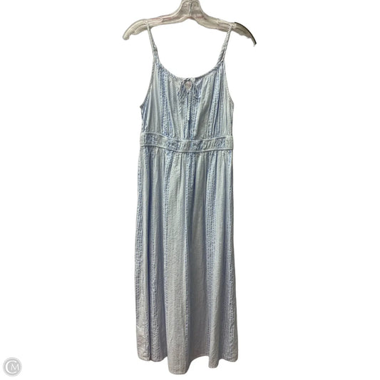 Dress Casual Midi By Loft In Blue & White, Size: S