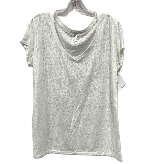 White Top Short Sleeve By Tee Shop, Size: Xl