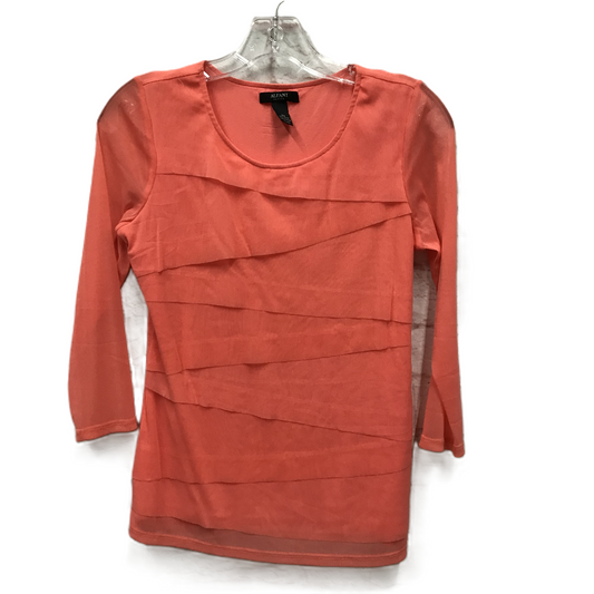 Orange Top Long Sleeve By Alfani, Size: Petite   S