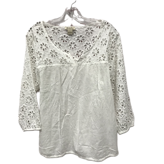White Top Long Sleeve By Lucky Brand, Size: Xl
