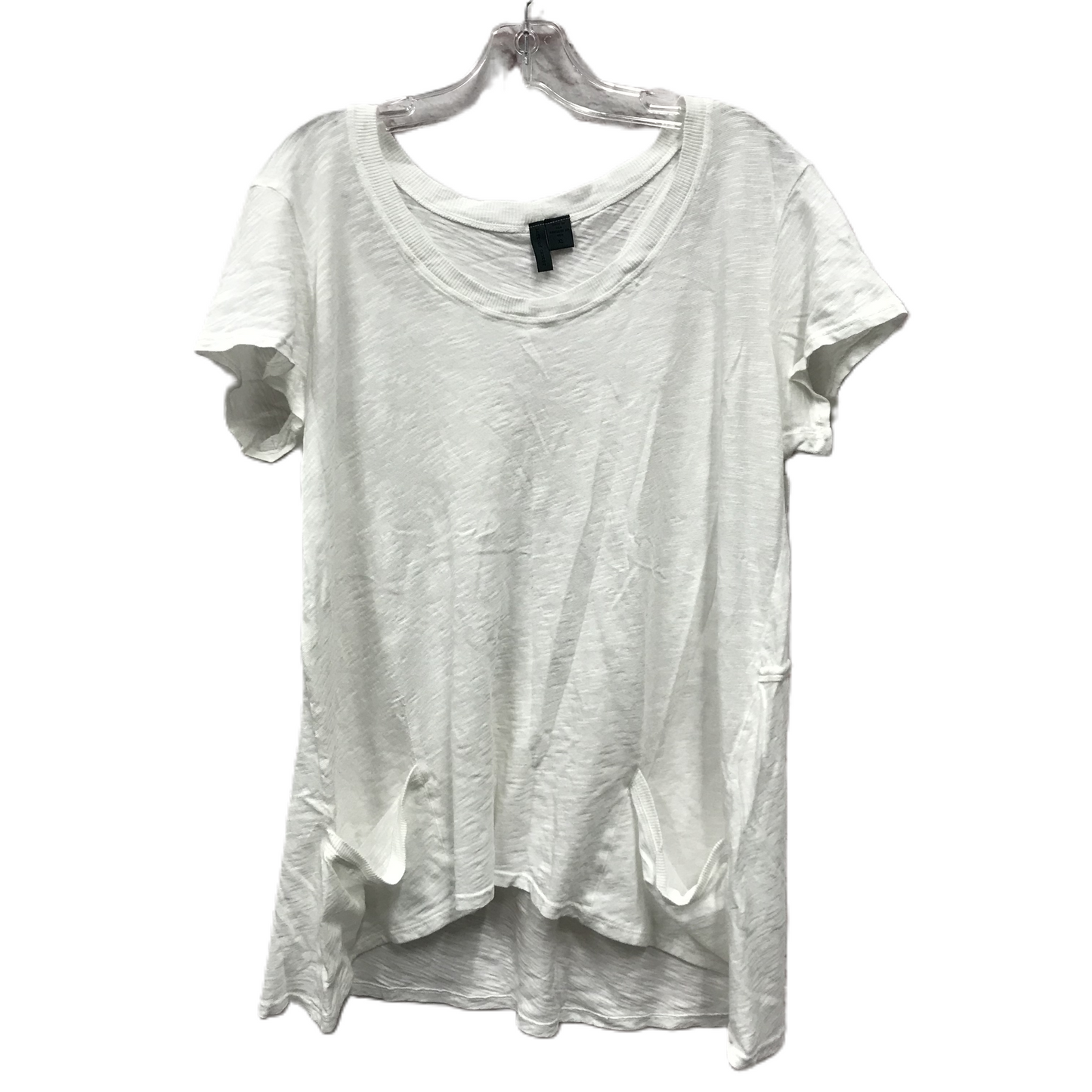 White Top Short Sleeve By Left Of Center, Size: Xl