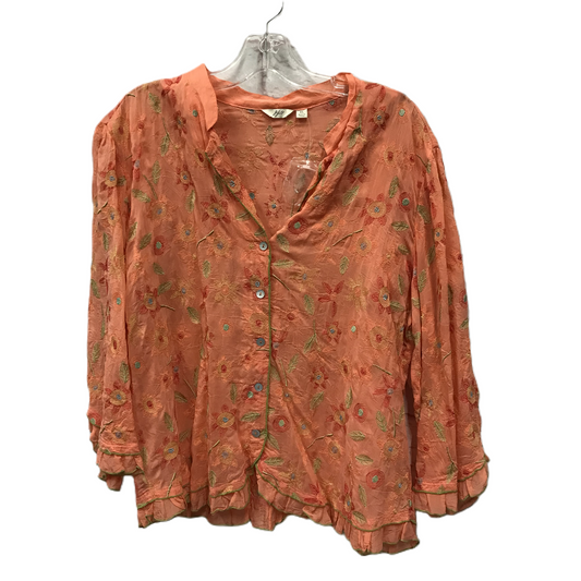 Orange Top Long Sleeve By J. Jill, Size: Xl