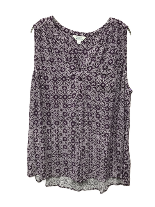 Purple Top Sleeveless By Market & Spruce, Size: 2x