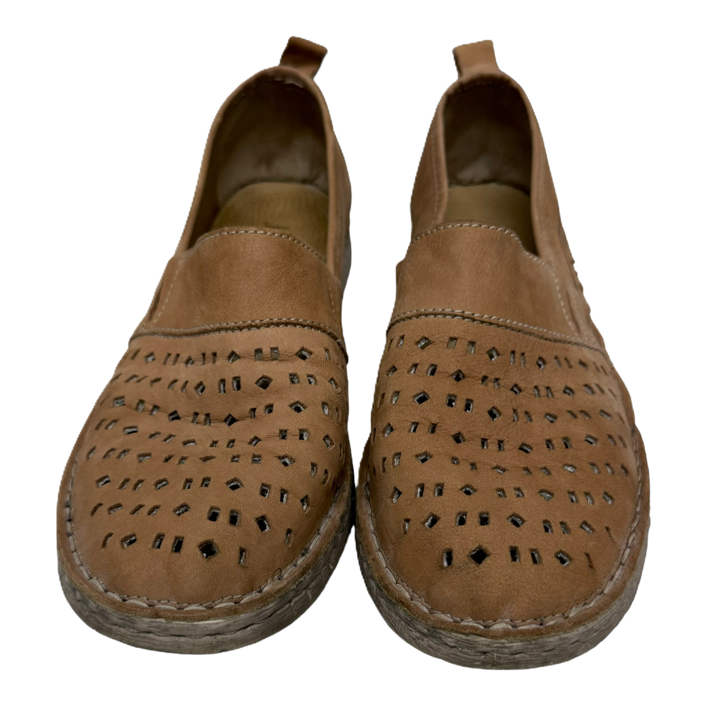 Tan Shoes Flats By Josef Seibel, Size: 7.5