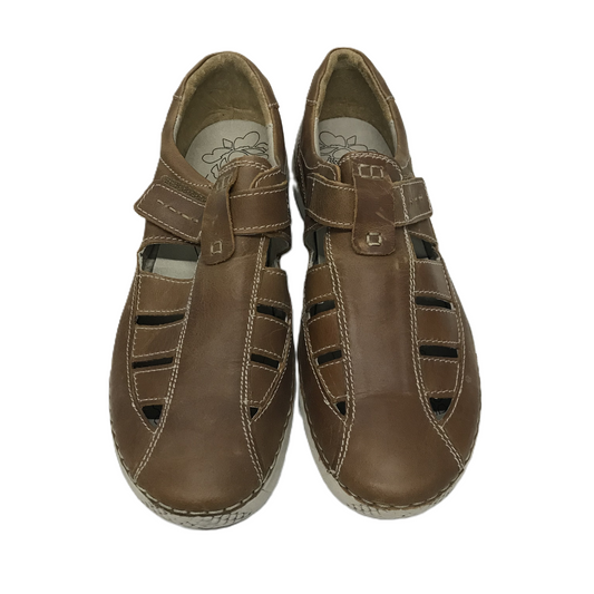Tan Shoes Flats By Josef Seibel, Size: 9.5
