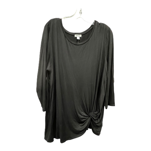 Black Top Long Sleeve By Westport, Size: Xl