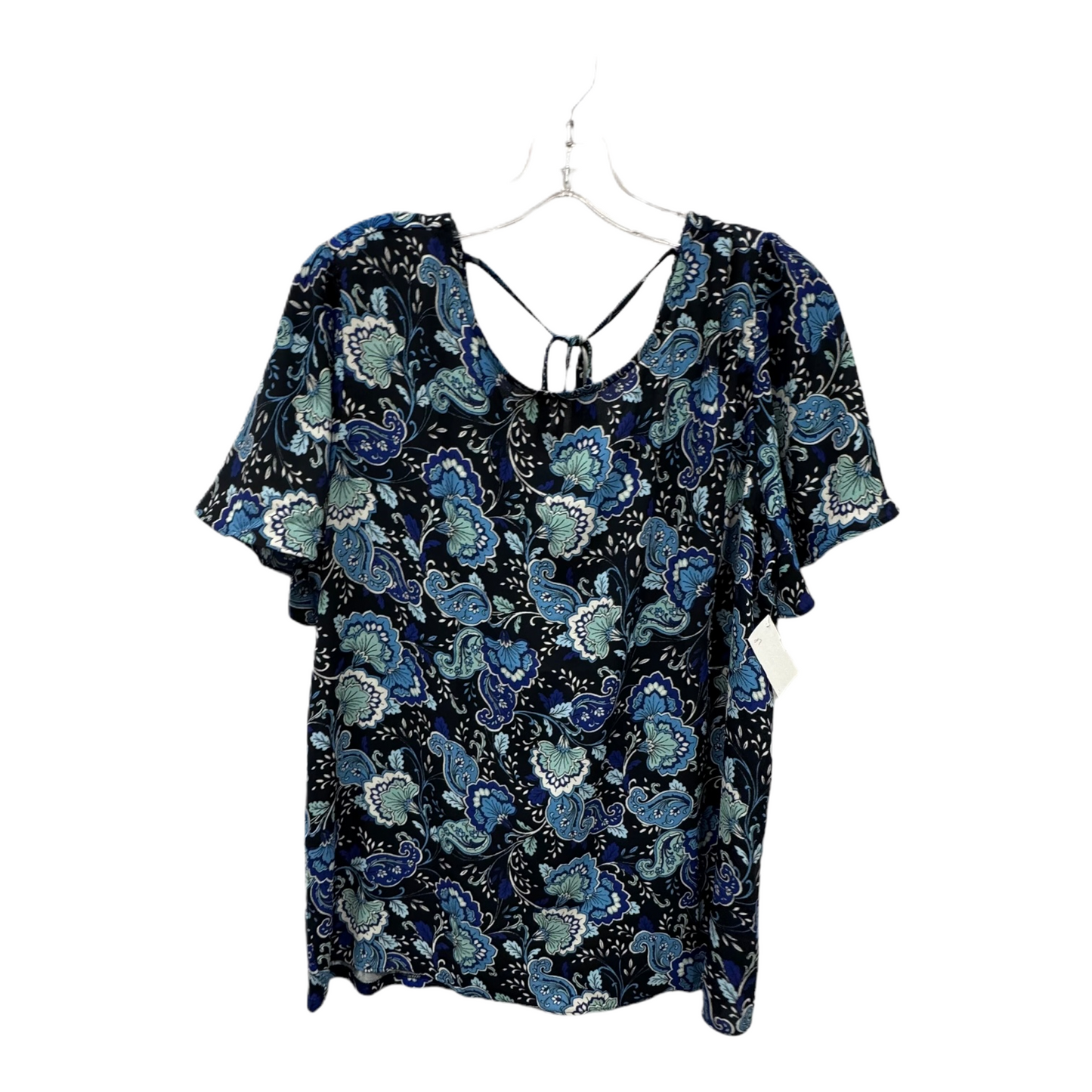 Blue Top Short Sleeve By Loft, Size: L