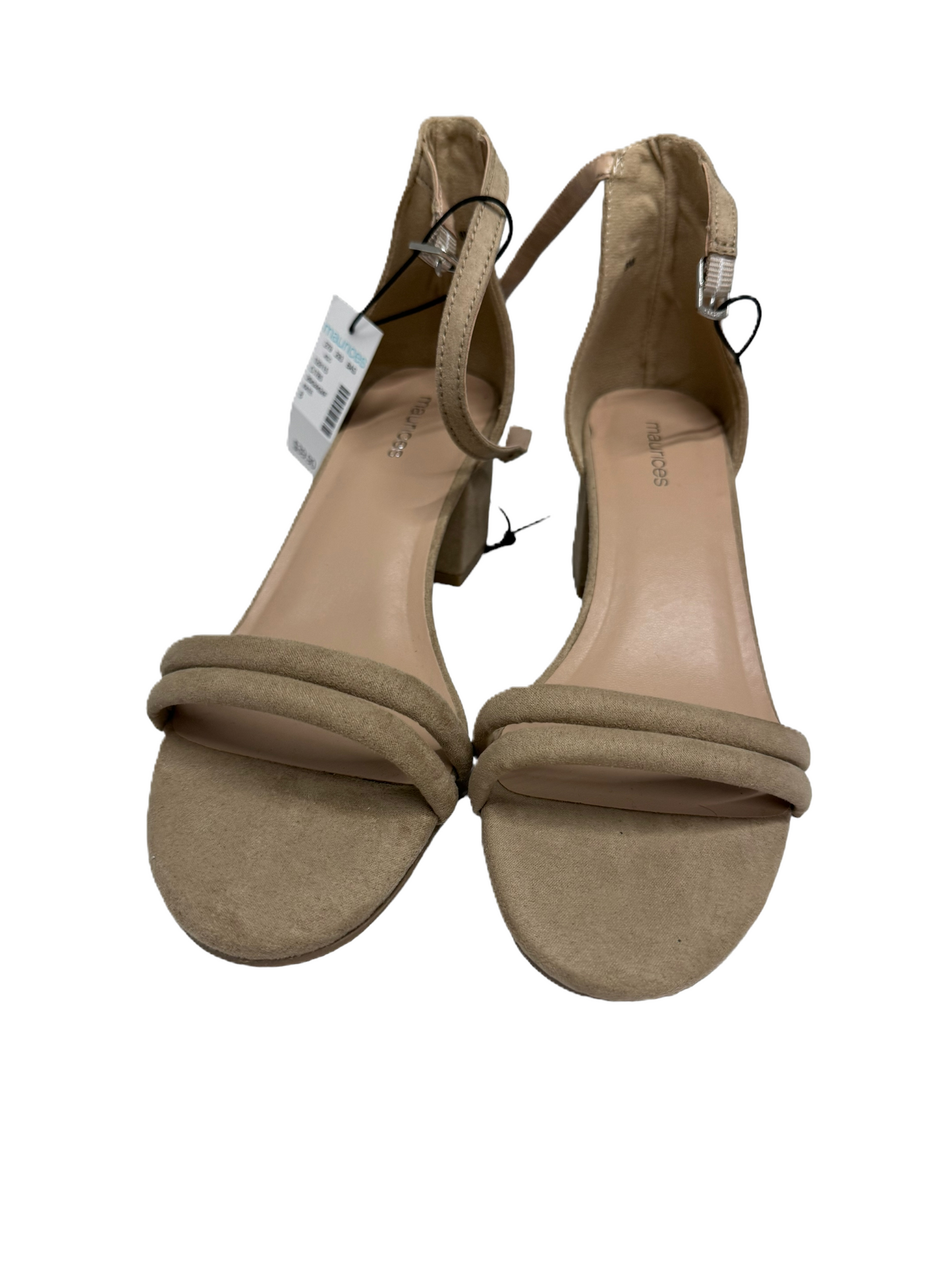 Tan Sandals Heels Block By Maurices, Size: 8