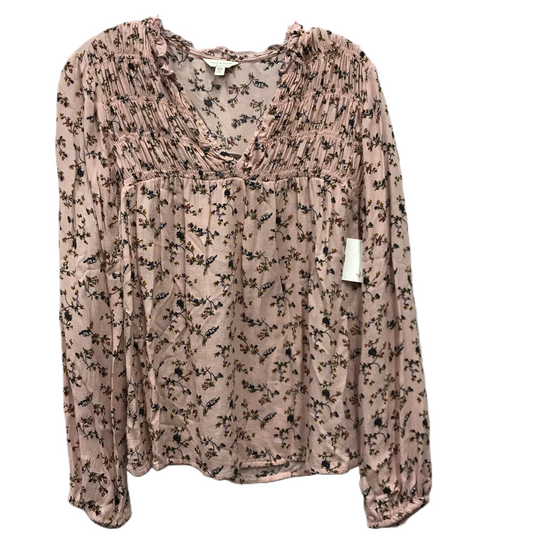 Pink Top Long Sleeve By Lucky Brand, Size: M