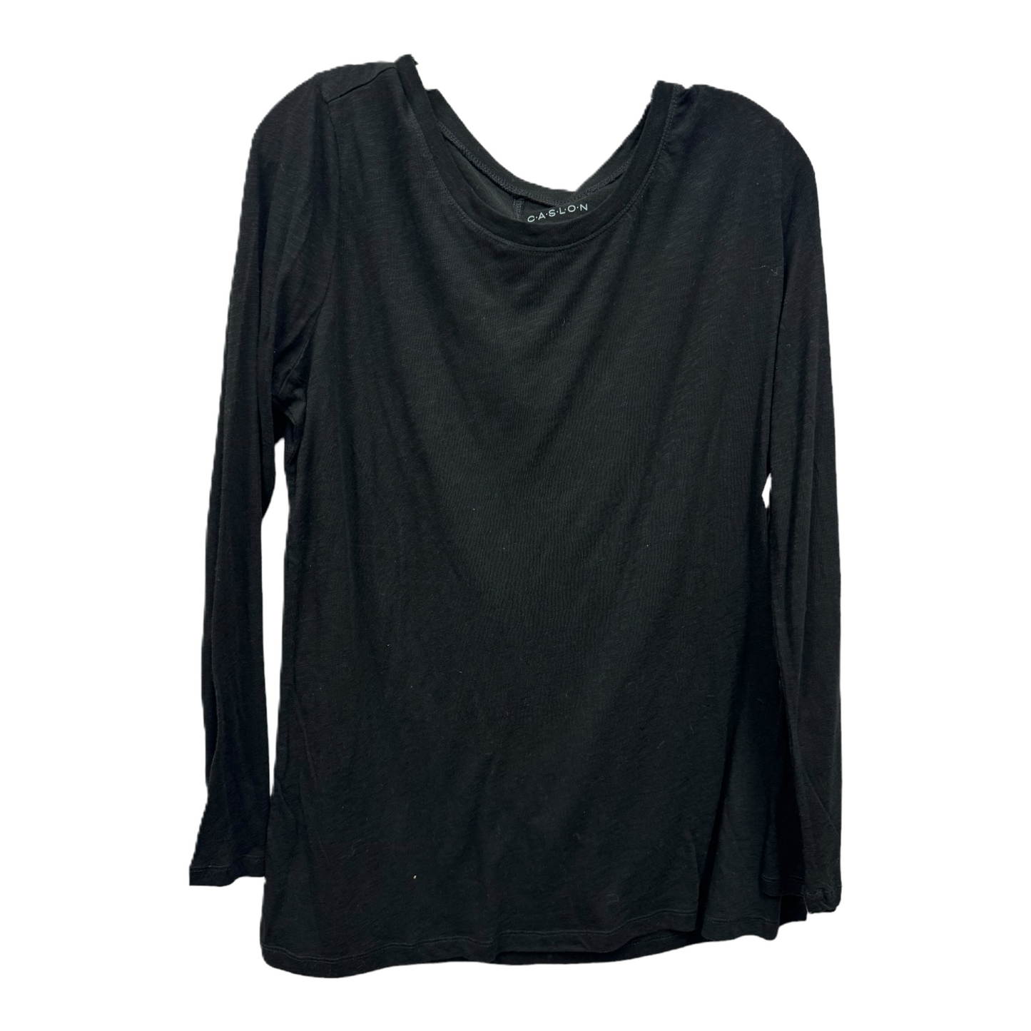 Black Top Long Sleeve By Caslon, Size: 1x