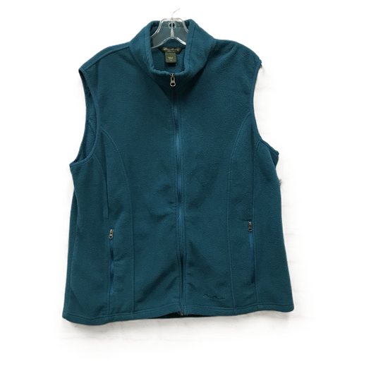 Vest Fleece By Eddie Bauer In Aqua, Size: 1x