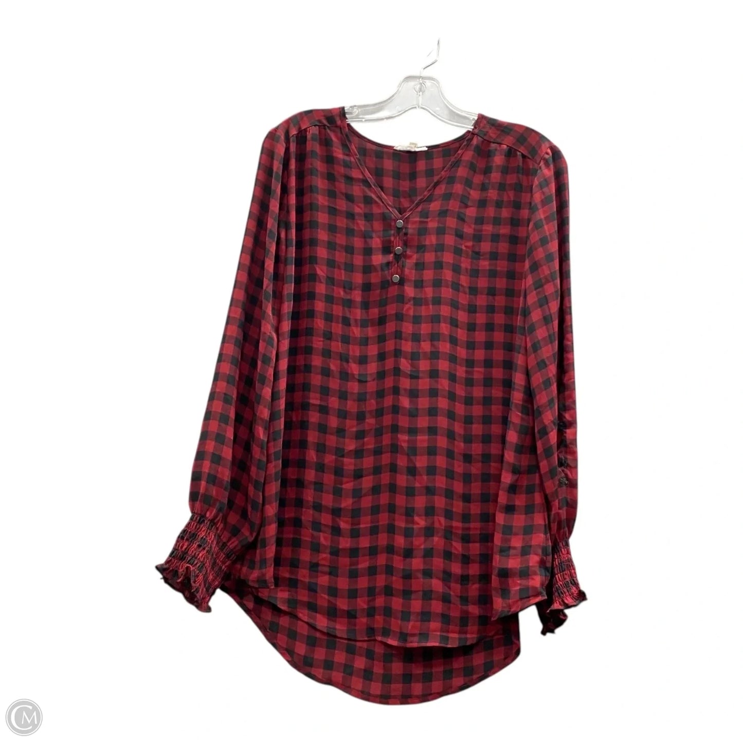 Top Long Sleeve By Maurices In Red, Size: S