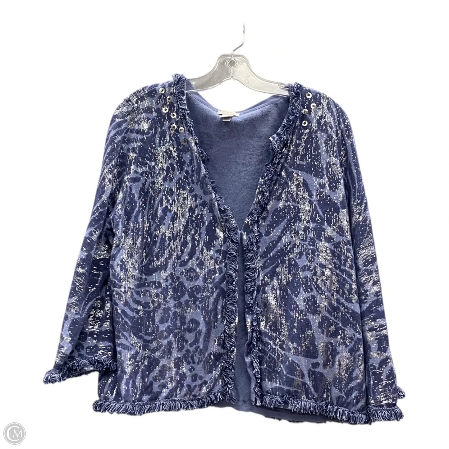 Cardigan By Chicos In Blue, Size: L