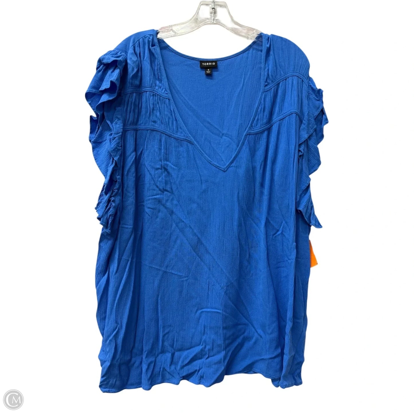 Top Short Sleeve By Torrid In Blue, Size: 4x