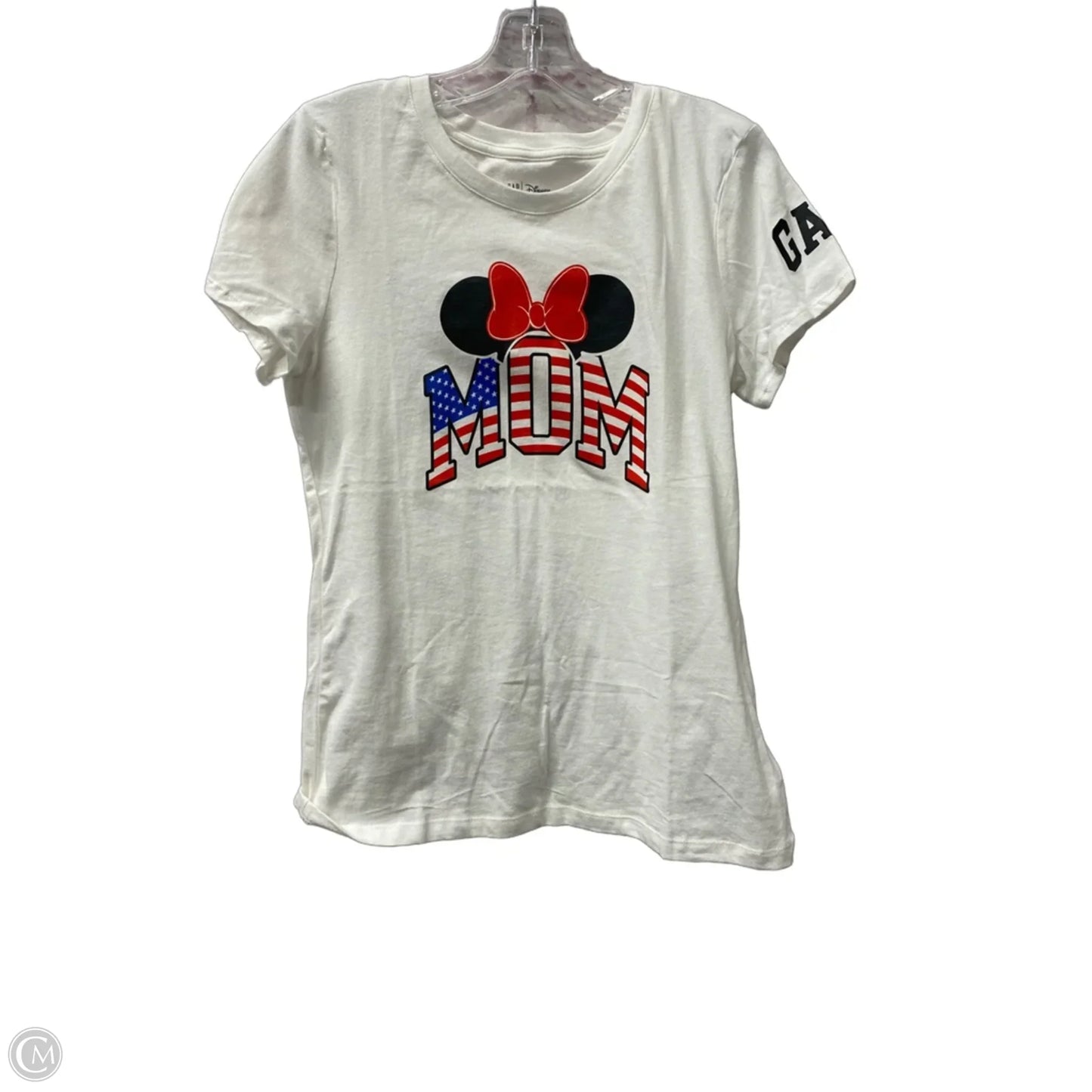 Top Short Sleeve By Gap In White, Size: M