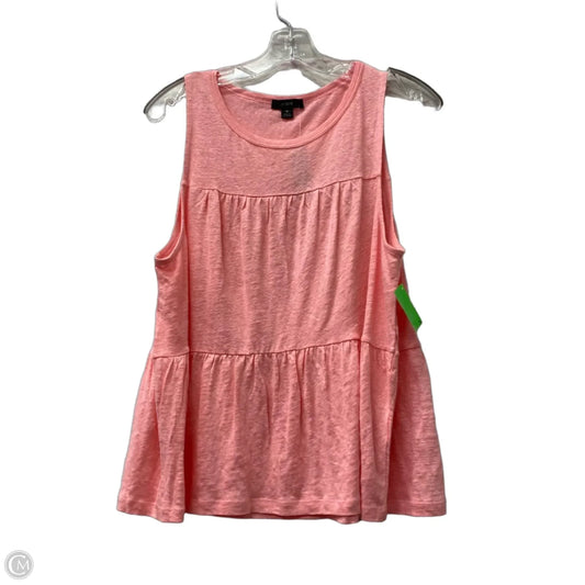 Top Sleeveless By J. Crew In Pink, Size: M